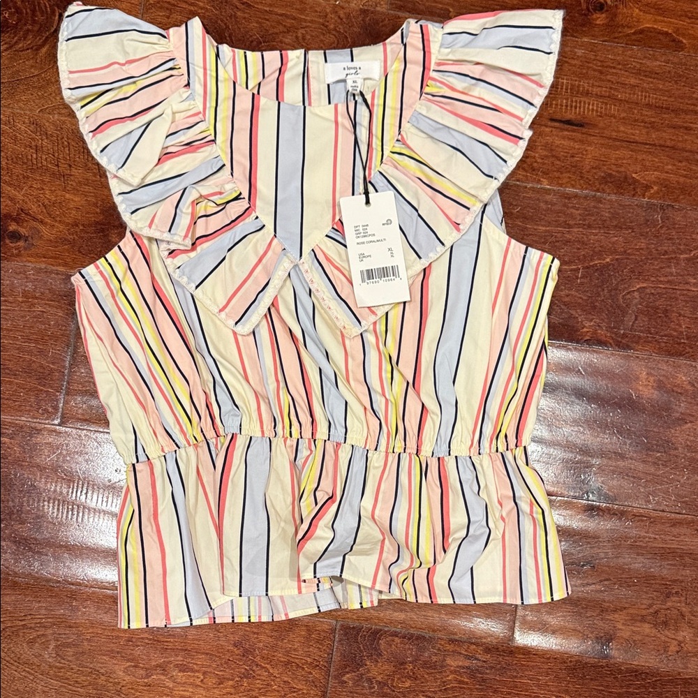 Colorful Striped Kids Blouse